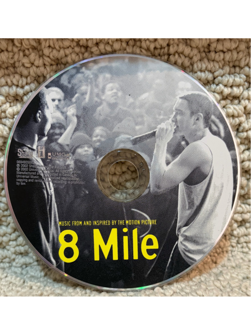 8 Mile Music Soundtrack CD Shady Records One Size Black Yellow